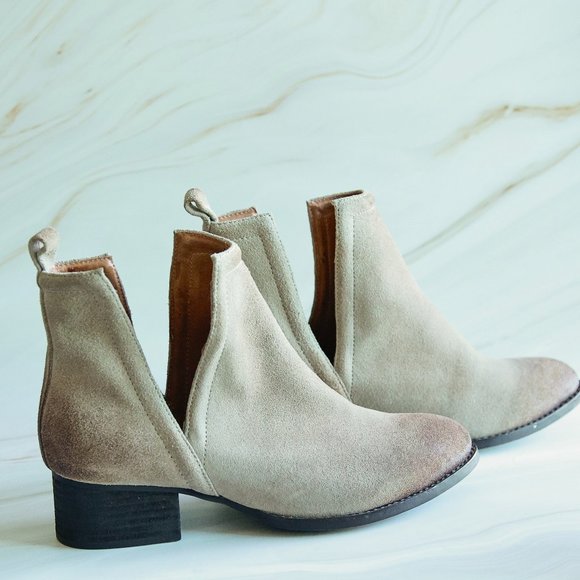 JEFFREY CAMPBELL tan suede cutout bootie size 8.5 - Picture 2 of 9